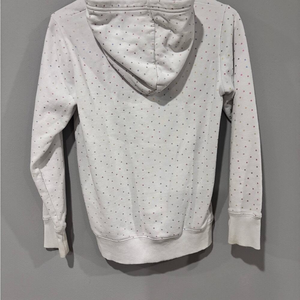 Champion White Hoodie with Colorful Dots Girls 14/16 - Picture 3 of 4